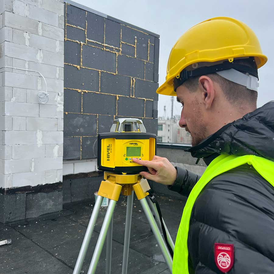 ZESTAW Niwelator laserowy Nivel System NL540G DIGITAL zielony z czujnikiem cyfrowym + łata LS-24 + statyw SJJ32