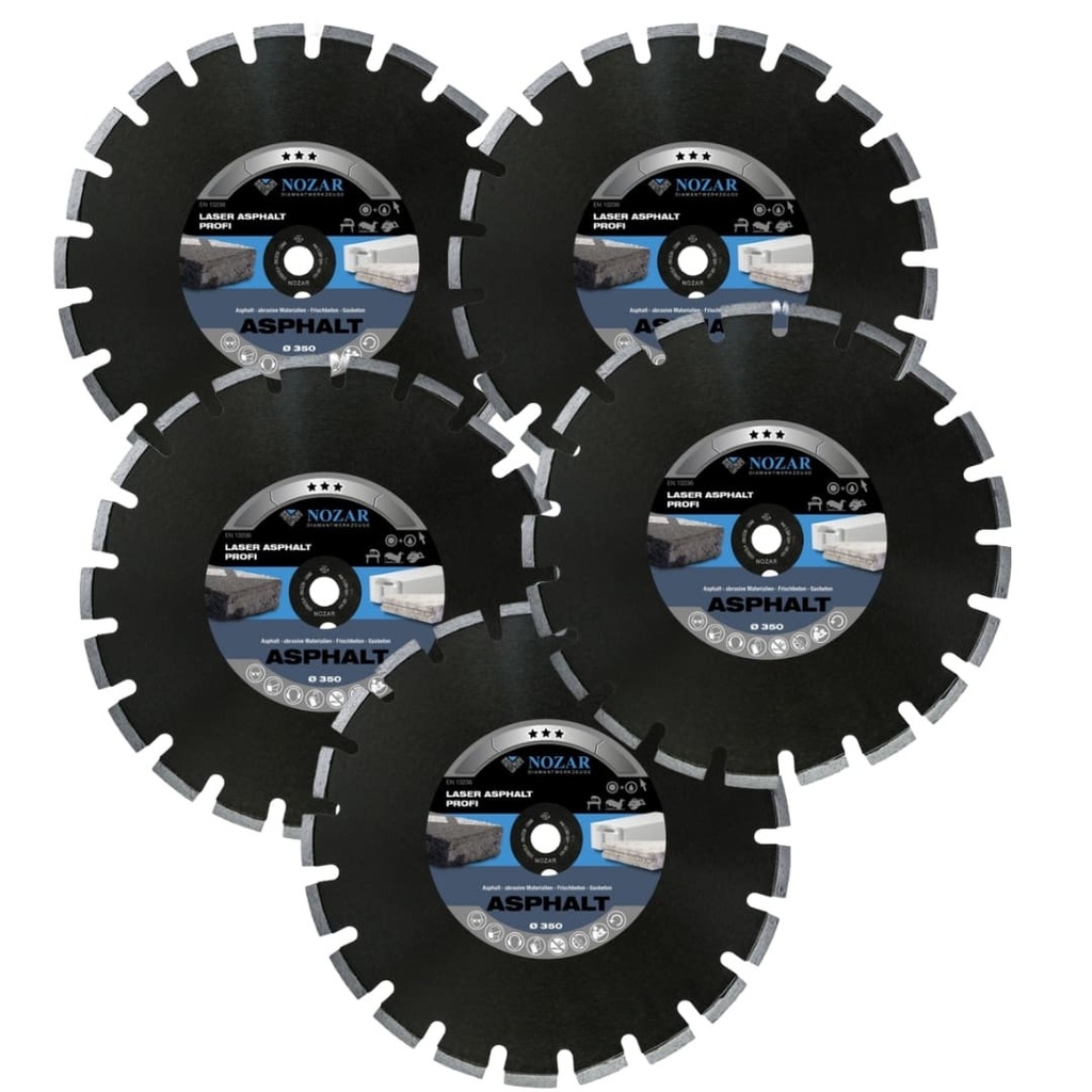 Zestaw tarczy diamentowych NOZAR LAM PROFI 350mm szt.5