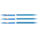 Listwa ze szczotką Fresno Broom Beton Trowel (1,2 m) z rurami (3 x 1,8 m)