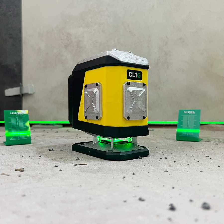 ZESTAW Laser krzyżowy Nivel System CL1G zielony + statyw SJJ-M1 EX + tyczka LS24 + odbiornik CLS4