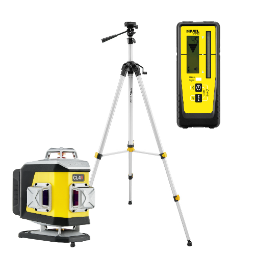 [CL4R-zestaw4] ZESTAW Laser krzyżowy Nivel System CL4R czerwony + statyw SJJM1EX + czujnik CLS-300