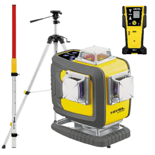 [CL4D-P-zestaw5] ZESTAW Laser budowlany Nivel System CL4D-P + statyw SJJM1EX + czujnik CLS-5 + łata LS-24